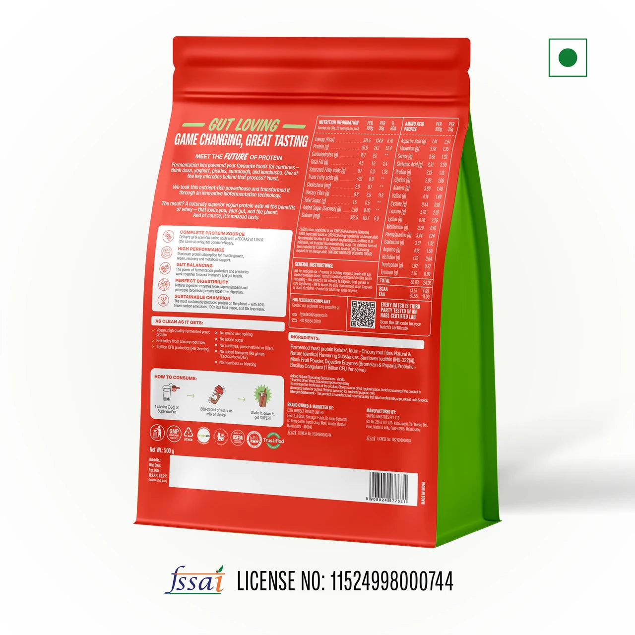 SUPERYOU Yeast Protein - Vanilla 500g