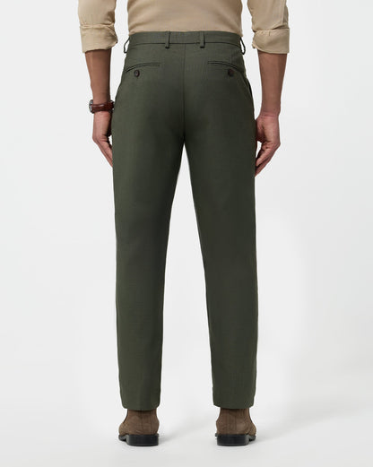 The Texture Tailored Pant Olive Grain