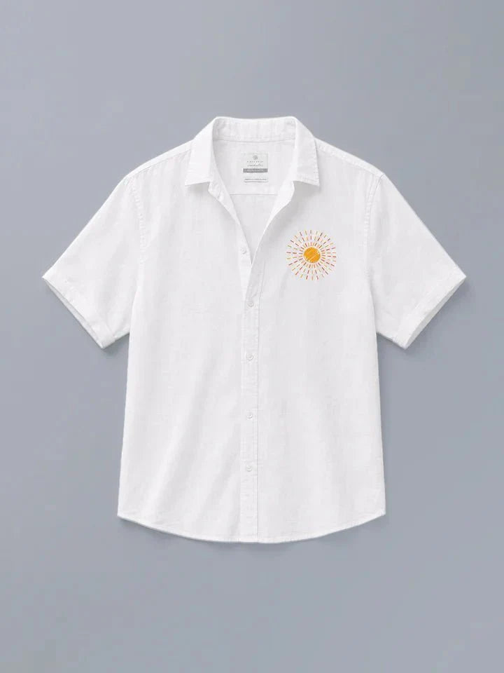 Lumere Embroidered Cotton Linen Shirt