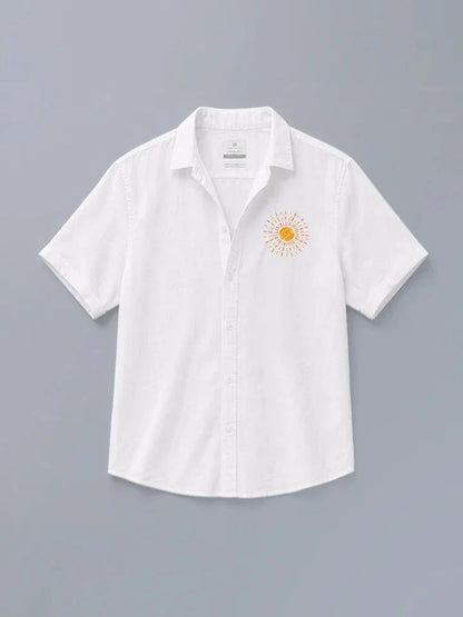 Lumere Embroidered Cotton Linen Shirt