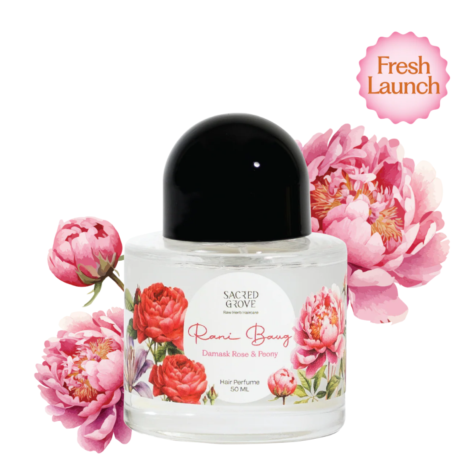 Rani Baug Hair Perfume For Women, Floral Hair Mist Scent, Alcohol Free Long Lasting (50ml) | Sacred Grove at Broadway