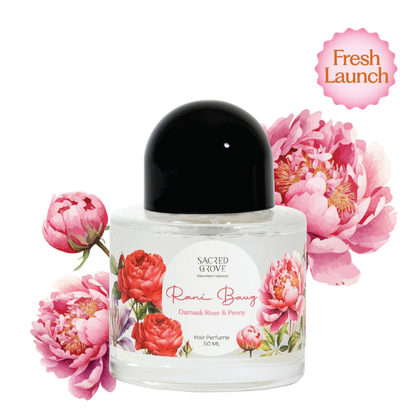 Rani Baug Hair Perfume For Women, Floral Hair Mist Scent, Alcohol Free Long Lasting (50ml) | Sacred Grove at Broadway