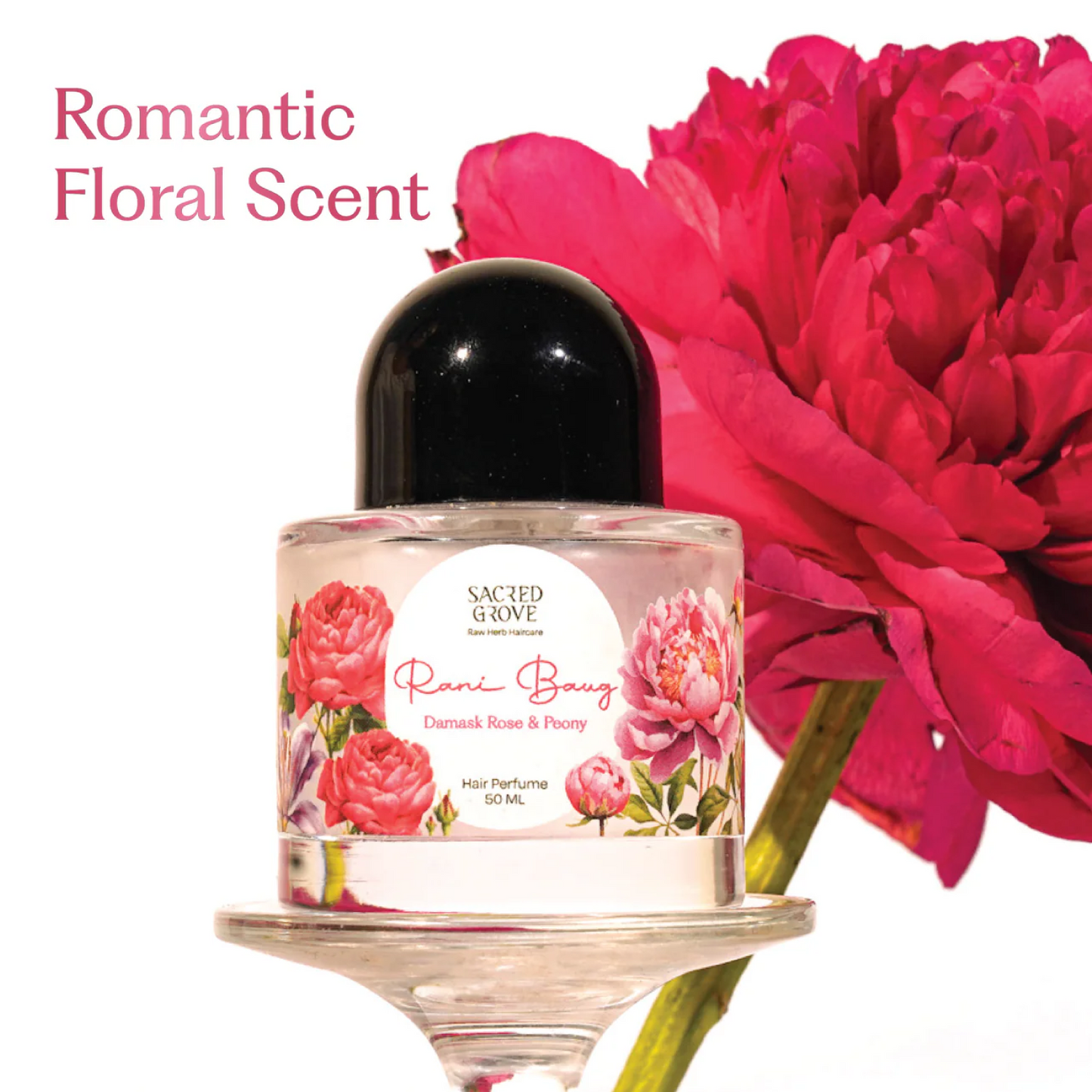 Rani Baug Hair Perfume For Women, Floral Hair Mist Scent, Alcohol Free Long Lasting (50ml) | Sacred Grove at Broadway