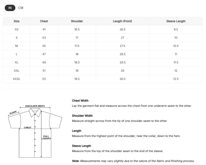 Size Guide