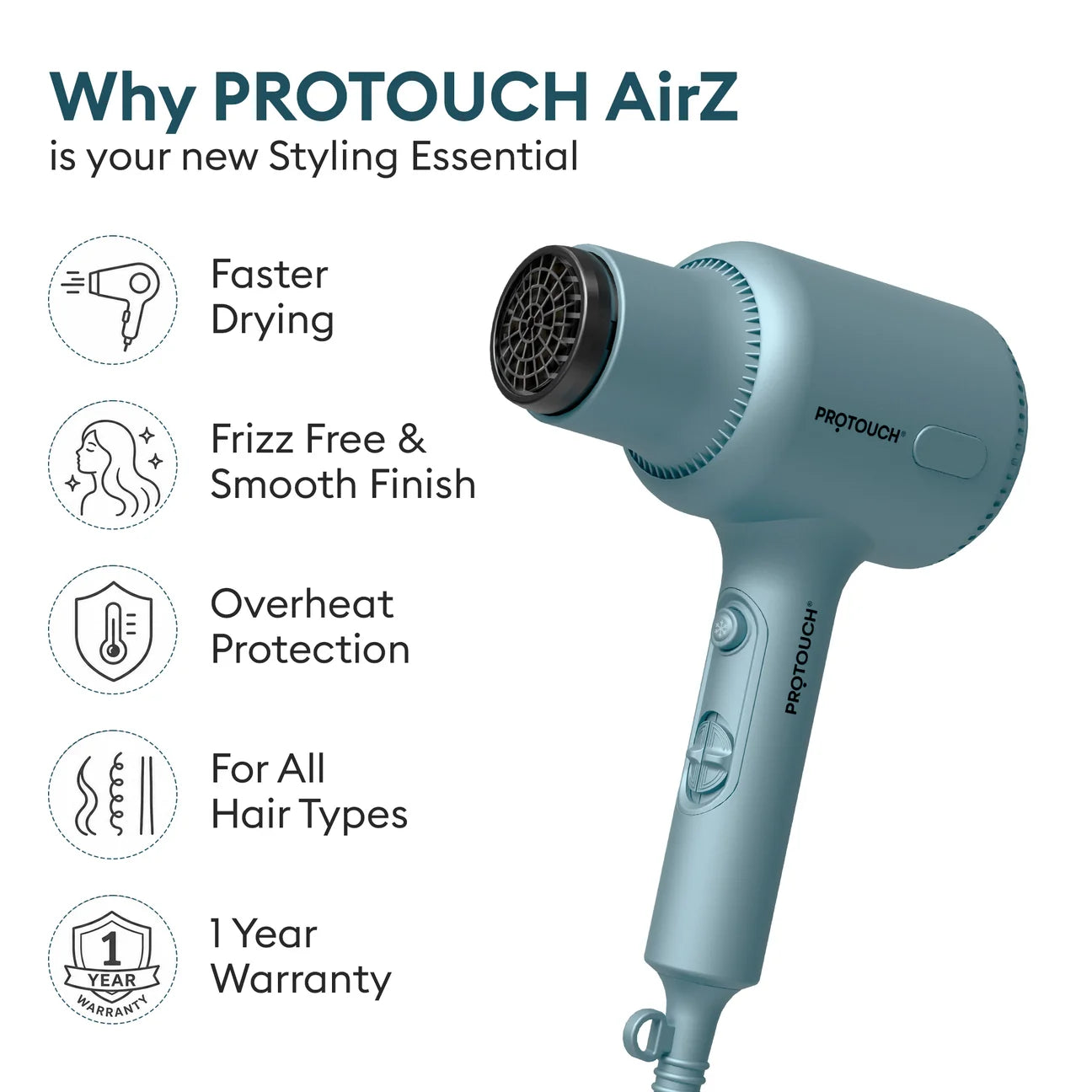 PROTOUCH AirZ 3-in-1 Power Hair Dryer