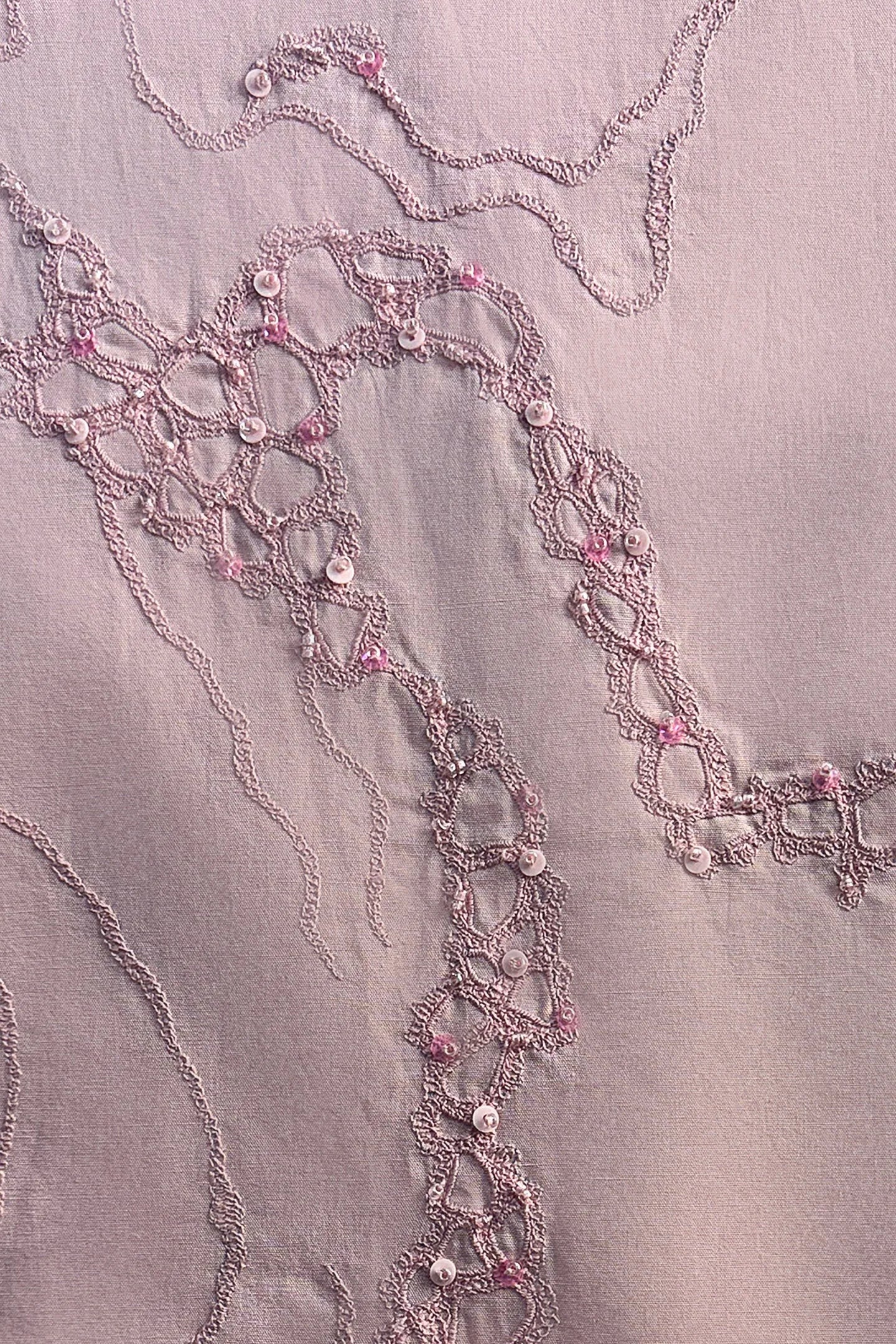 Rose Pink Embroidered Oversized Shirt