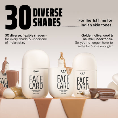 Trial Kit: Face Card 4 in 1 Super Serum Skin Tint