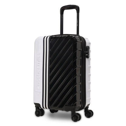 Nasher Miles Vegas Hard-Sided Polycarbonate Cabin Luggage Black&White 20 inch |55 Trolley Bag