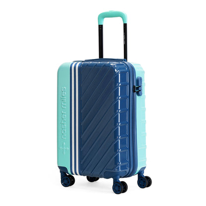 Nasher Miles Vegas Hard-Sided Polycarbonate Cabin Luggage Teal&Dark Blue 20 inch |55 Trolley Bag