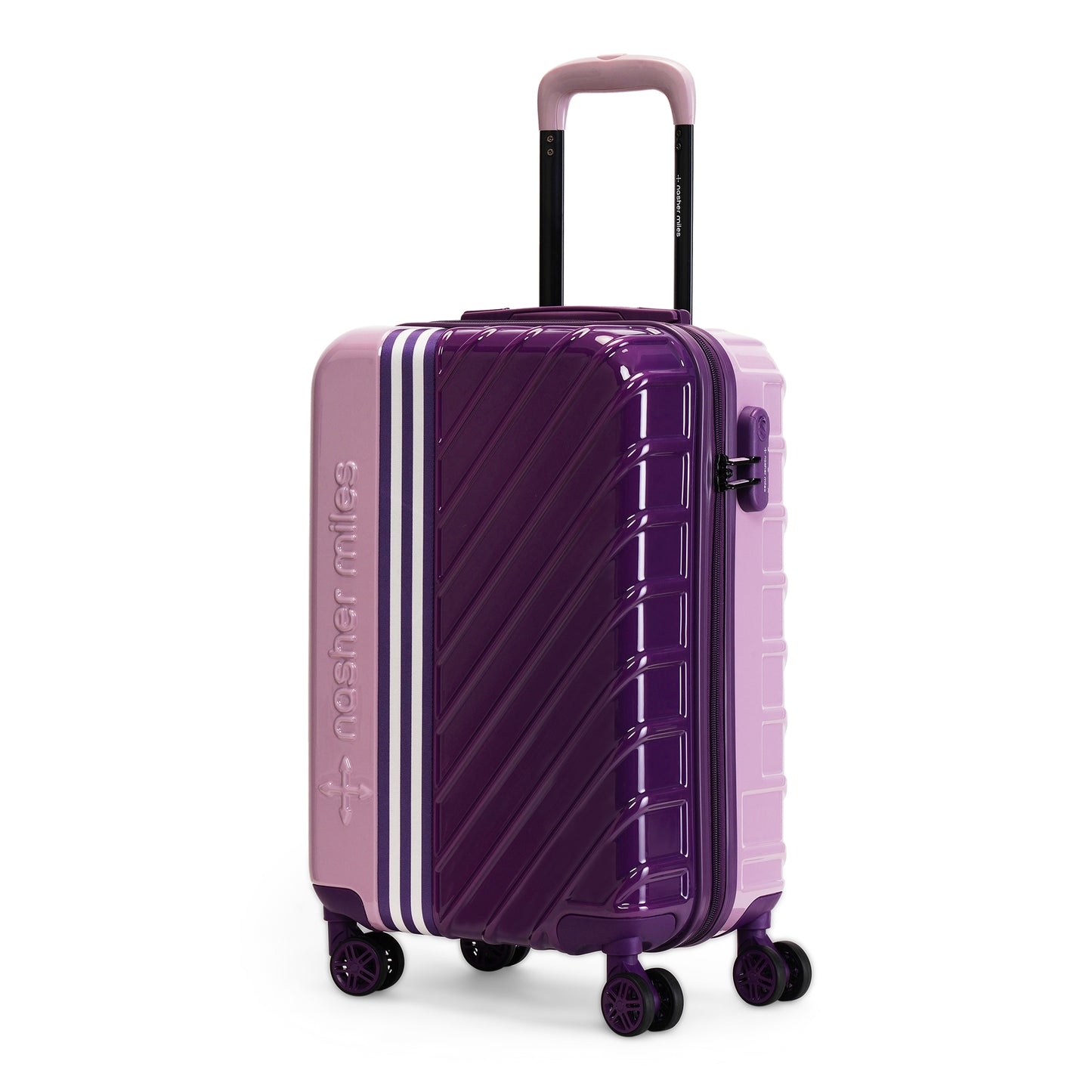 Nasher Miles Vegas Hard-Sided Polycarbonate Cabin Luggage Light Purple&Magenta 20 inch |55 Trolley Bag