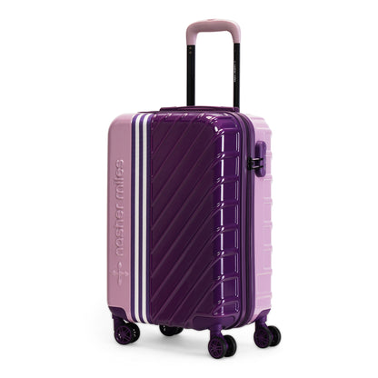 Nasher Miles Vegas Hard-Sided Polycarbonate Cabin Luggage Light Purple&Magenta 20 inch |55 Trolley Bag