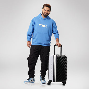 Nasher Miles Vegas Hard-Sided Polycarbonate Cabin Luggage Black&White 20 inch |55 Trolley Bag