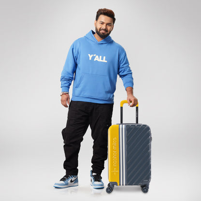 Nasher Miles Vegas Hard-Sided Polycarbonate Cabin Luggage Yellow&Grey 20 inch |55 Trolley Bag