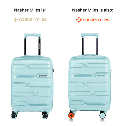 Nasher Miles Paris Hard-Sided Polypropylene Cabin Luggage 20 inch | 55cm | 8 Wheels Small Trolley Bag for Travel | Suitcase (Pastel Green)