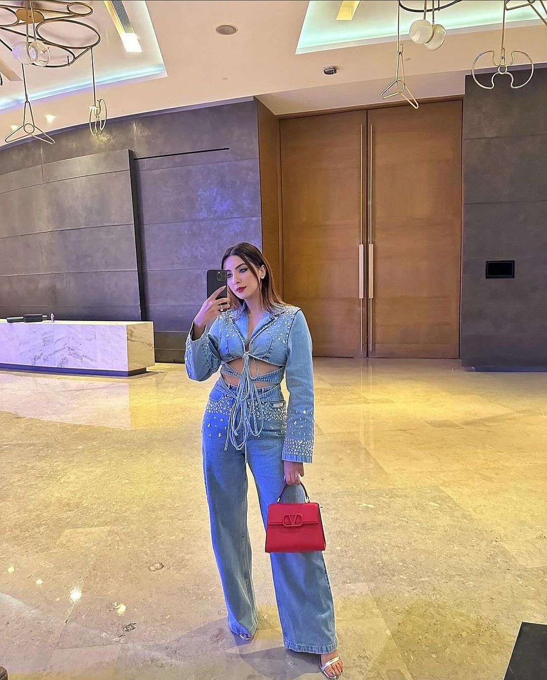 Embellished Wide Leg Jeans