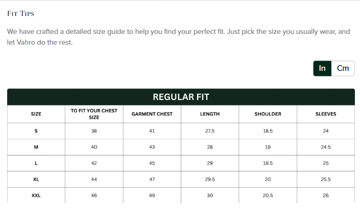 Size Guide