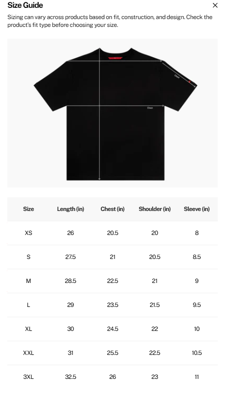 Size Guide