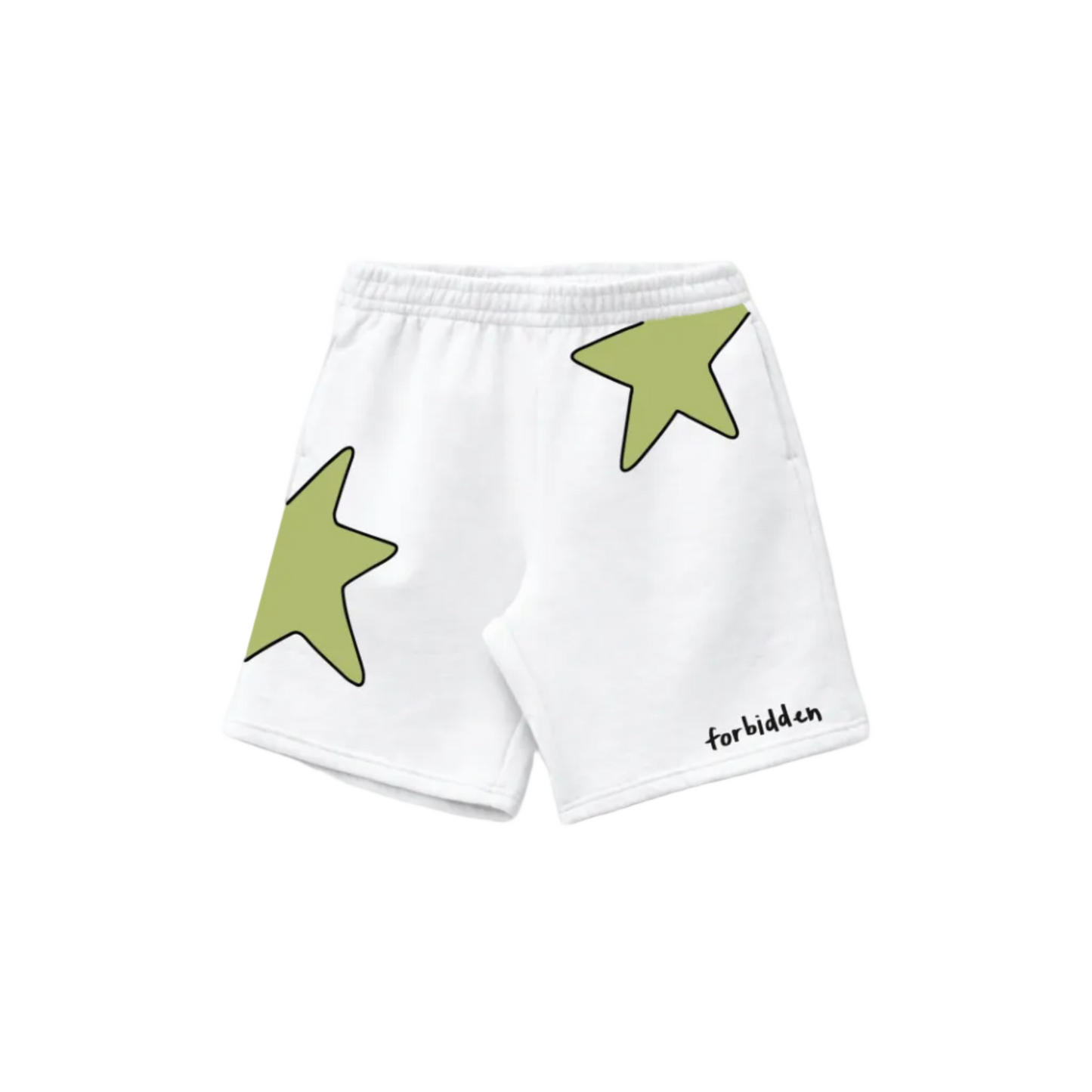 Shooitng Stars White Shorts
