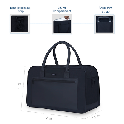 Carriall Black Tech Duffle bag With 15.6 Laptop Compartment