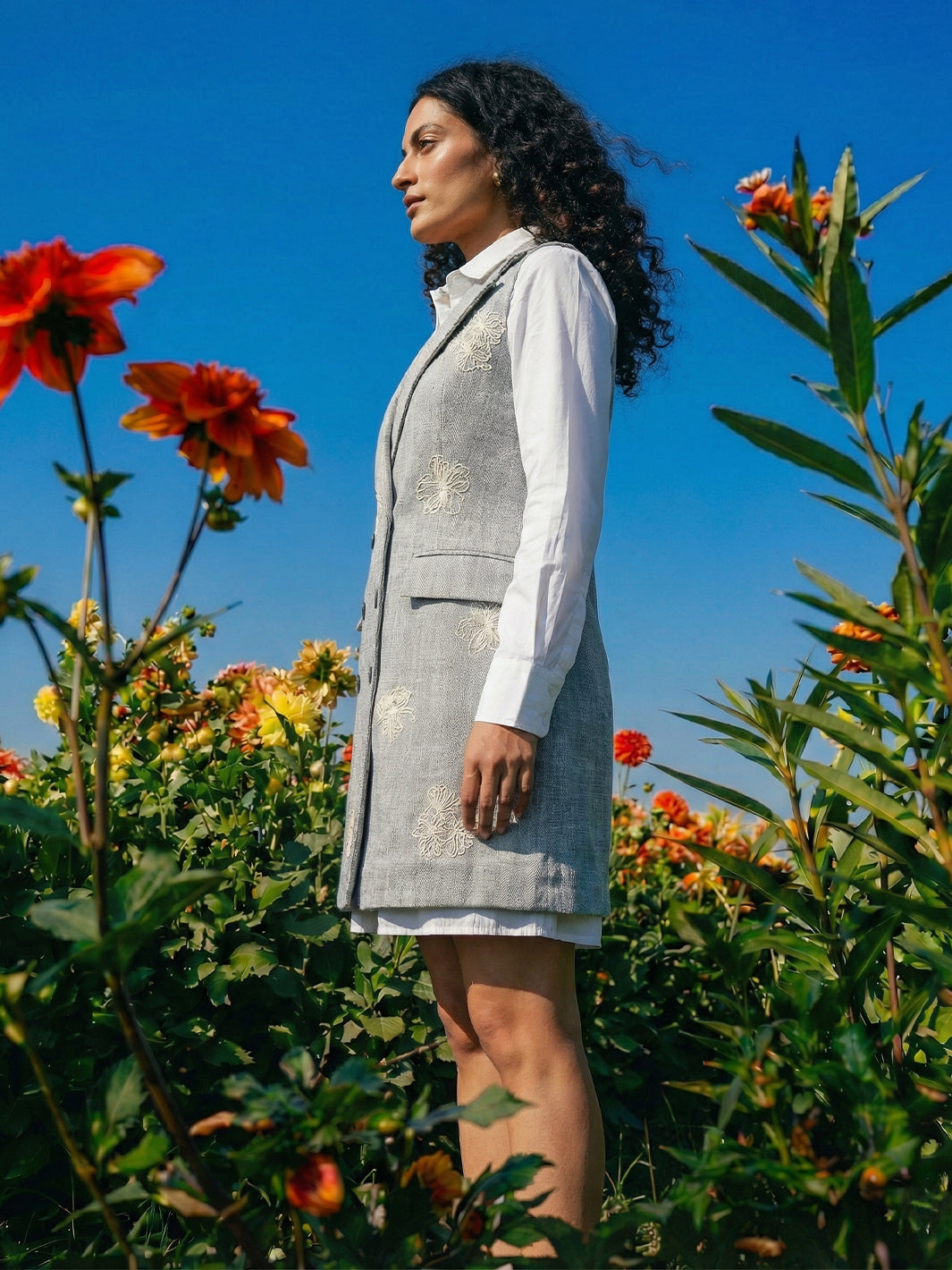 Misty Gardenia Embroidered Jacket