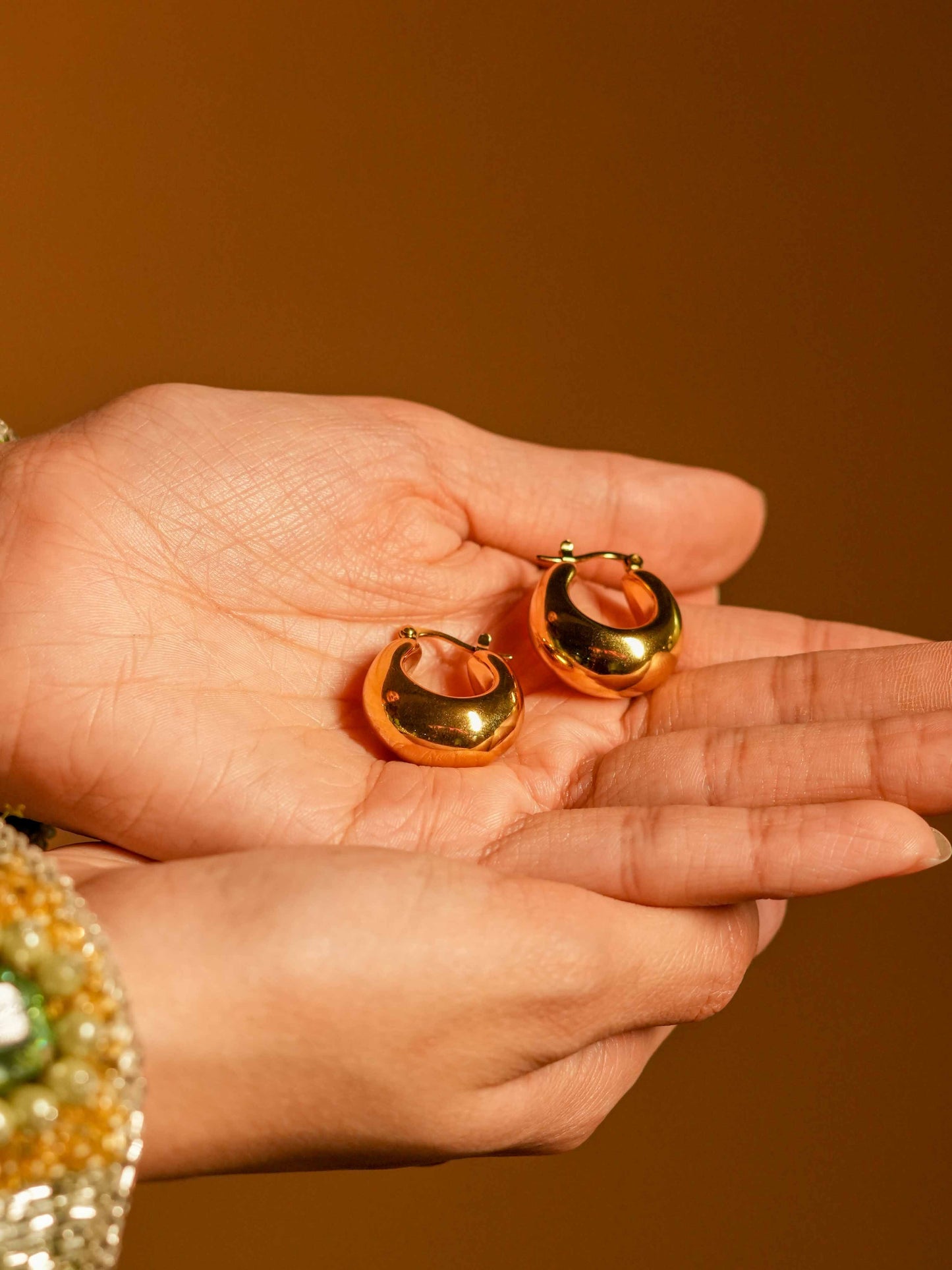 Sidra Hoops | Small Hoops -  Evil Eye Jewel