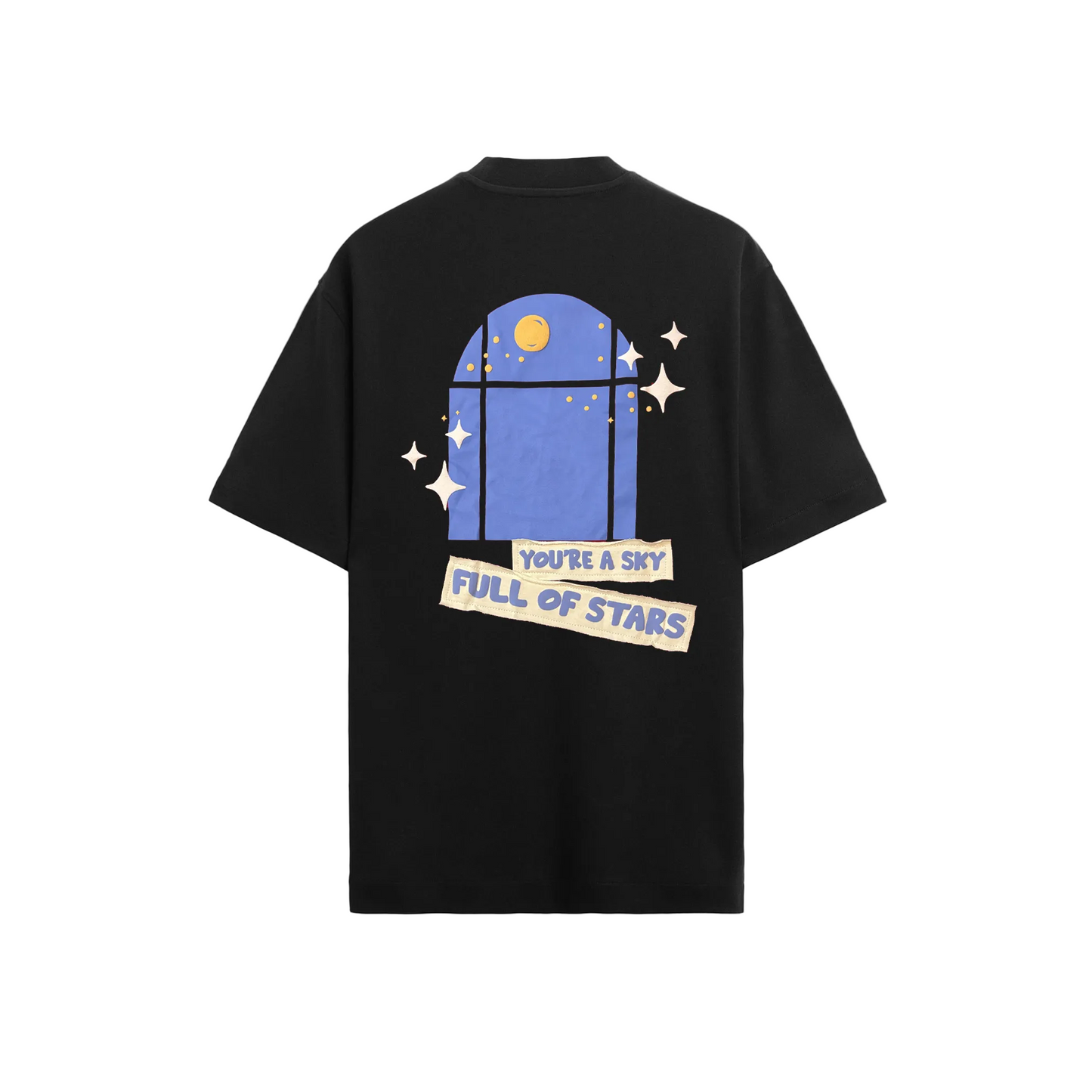 Sky full of Stars Black Oversized T-Shirt