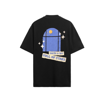 Sky full of Stars Black Oversized T-Shirt