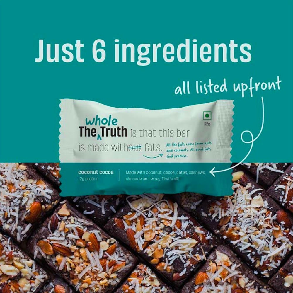 The Whole Truth Coconut Cocoa Protein Bar : 52 g | The Whole Truth Foods at Broadway