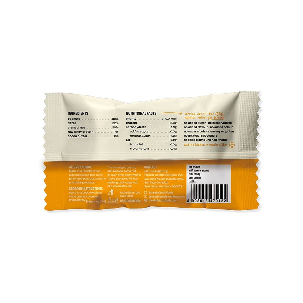 The Whole Truth Peanut Butter Protein Bar : 52 g | The Whole Truth Foods at Broadway