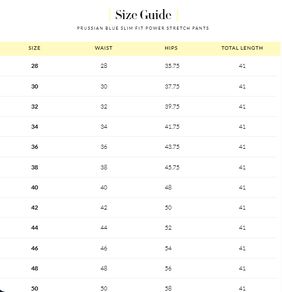 Size Guide