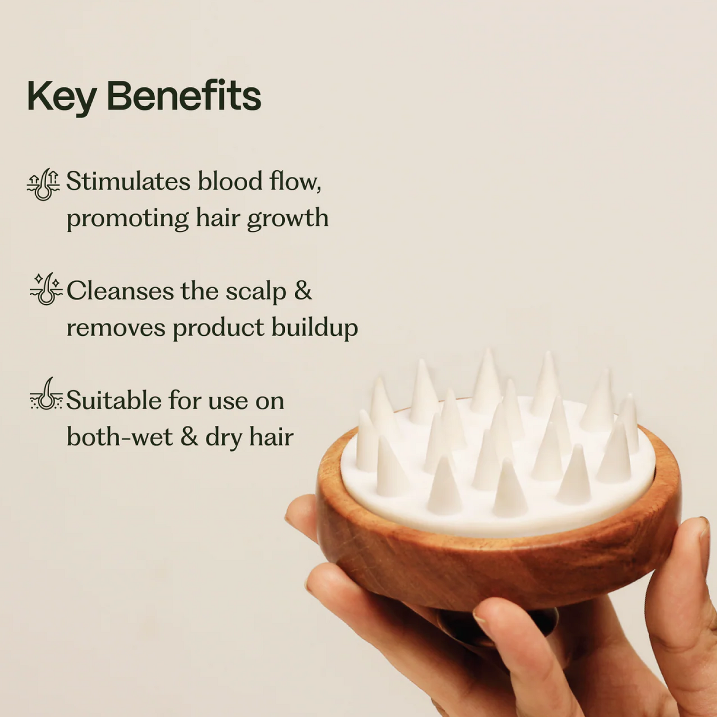 Silicone Scalp Massager & Shampoo Brush To Boost Blood Circulation | Sacred Grove at Broadway
