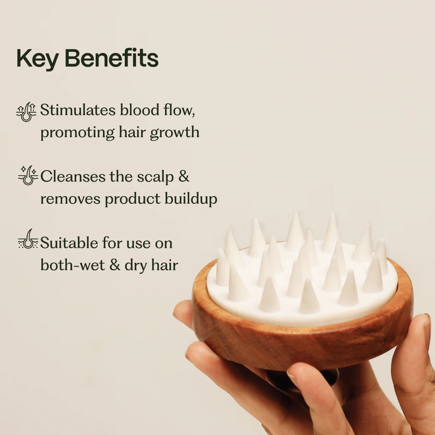 Silicone Scalp Massager & Shampoo Brush To Boost Blood Circulation | Sacred Grove at Broadway