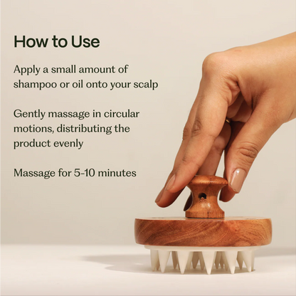 Silicone Scalp Massager & Shampoo Brush To Boost Blood Circulation | Sacred Grove at Broadway