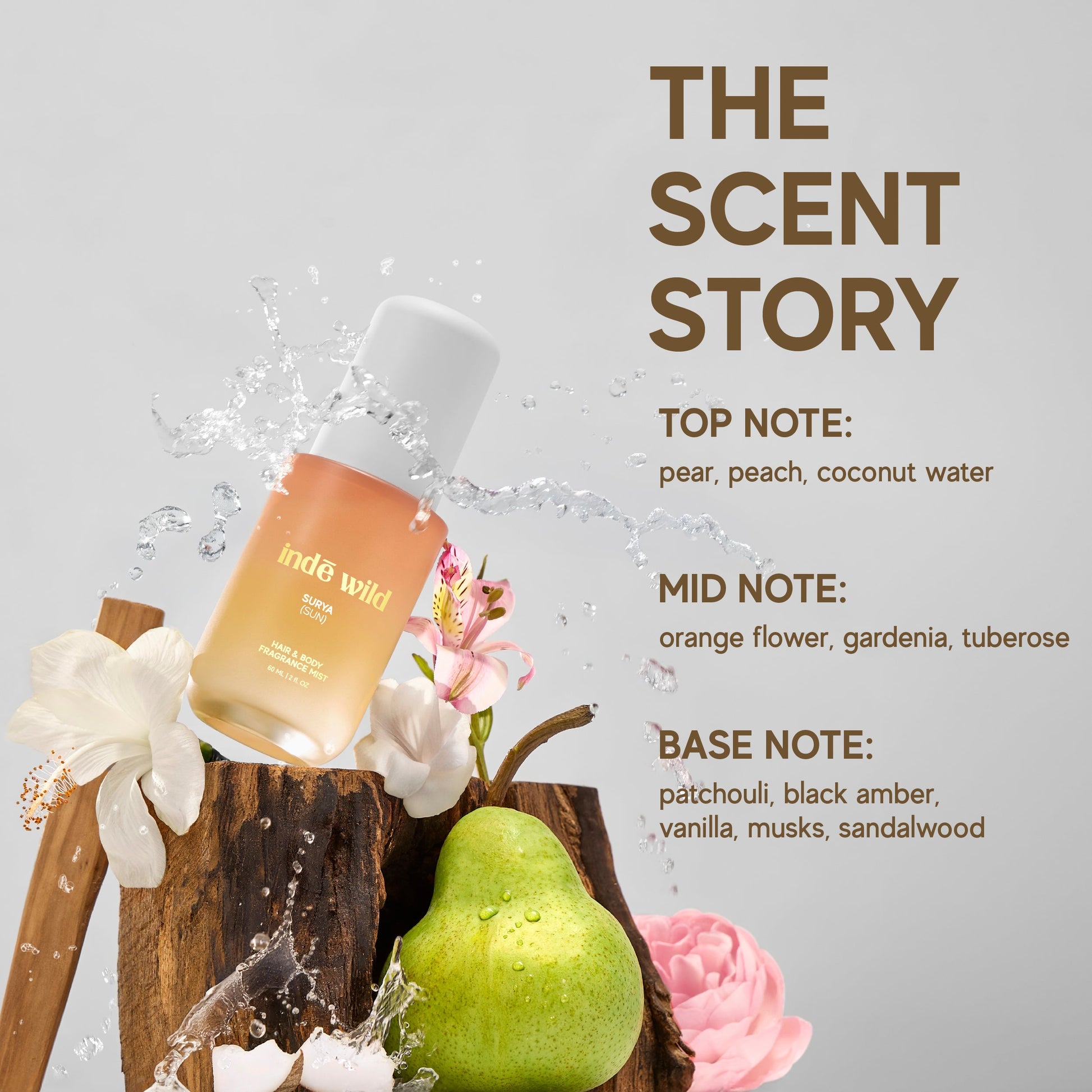 Surya Hair & Body Perfume Mist - 60 ml | indē wild at Broadway