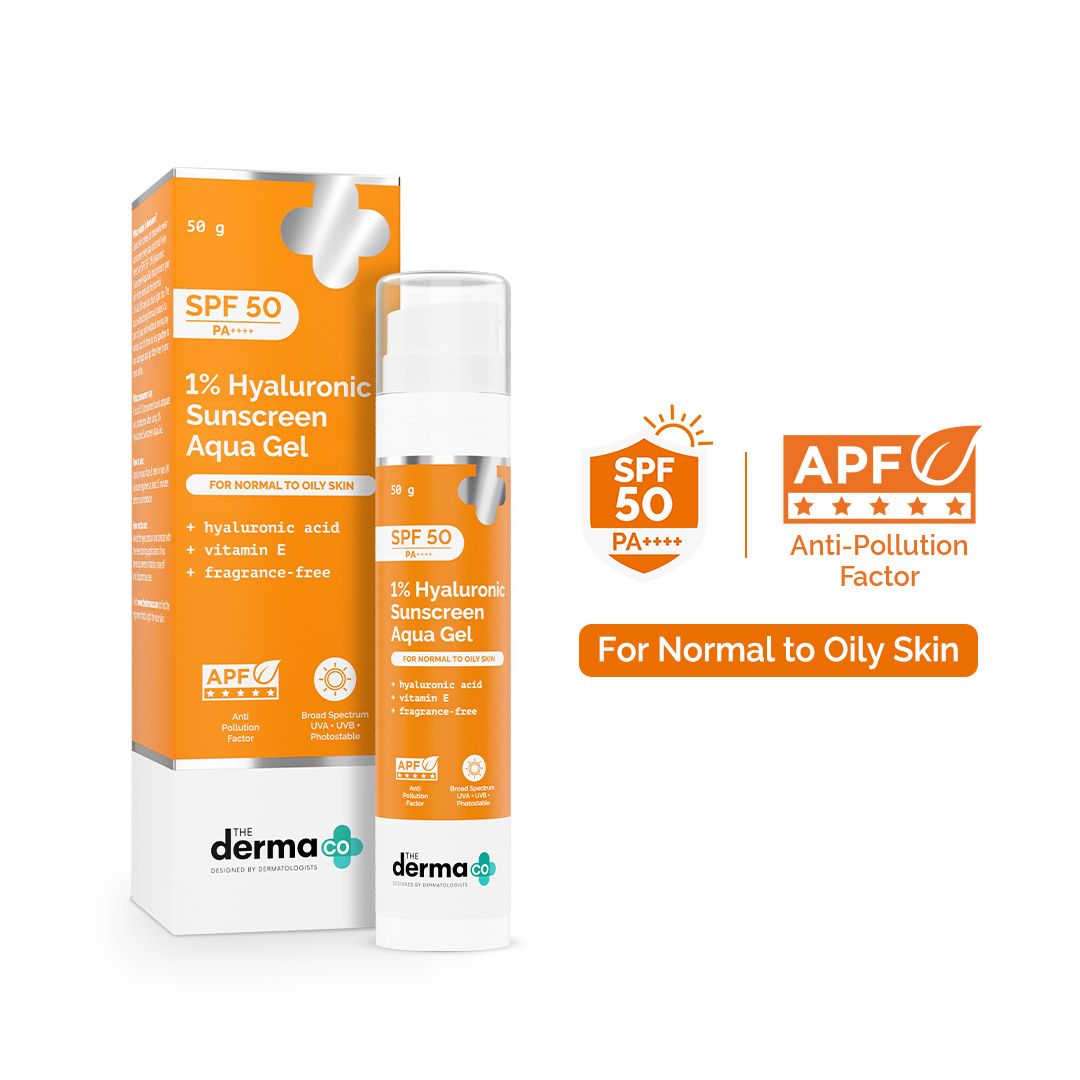 0.01 Hyaluronic Sunscreen Aqua Gel | The Derma Co. at Broadway