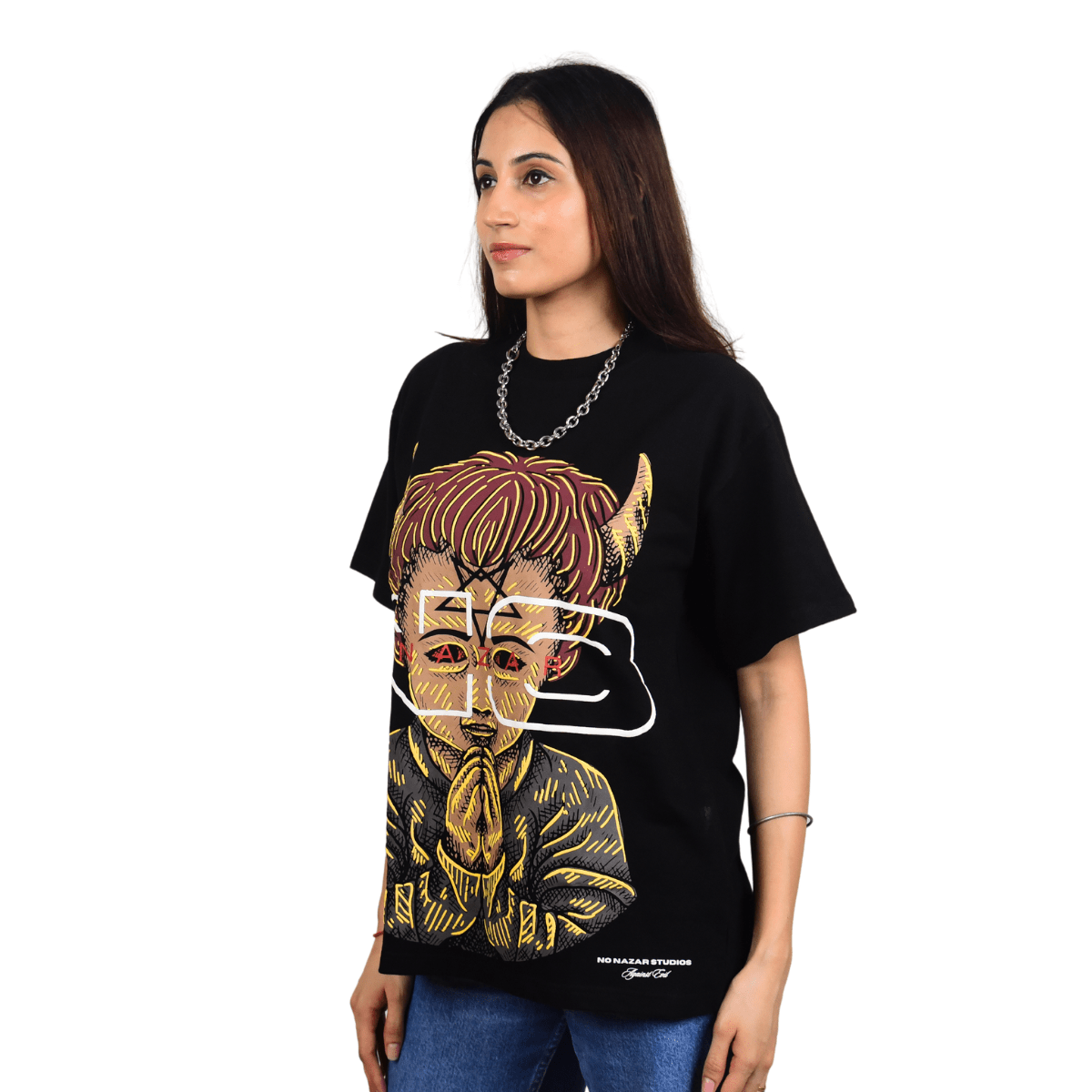 The Fallen Angel Tshirt - Midnight Black | No Nazar at Broadway