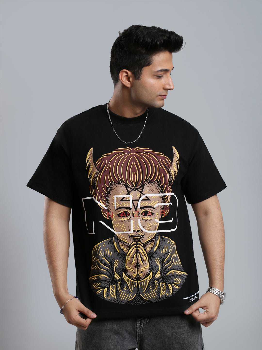 The Fallen Angel Tshirt - Midnight Black | No Nazar at Broadway