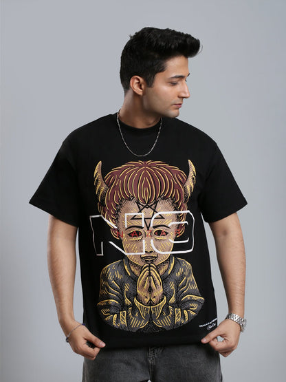 The Fallen Angel Tshirt - Midnight Black | No Nazar at Broadway