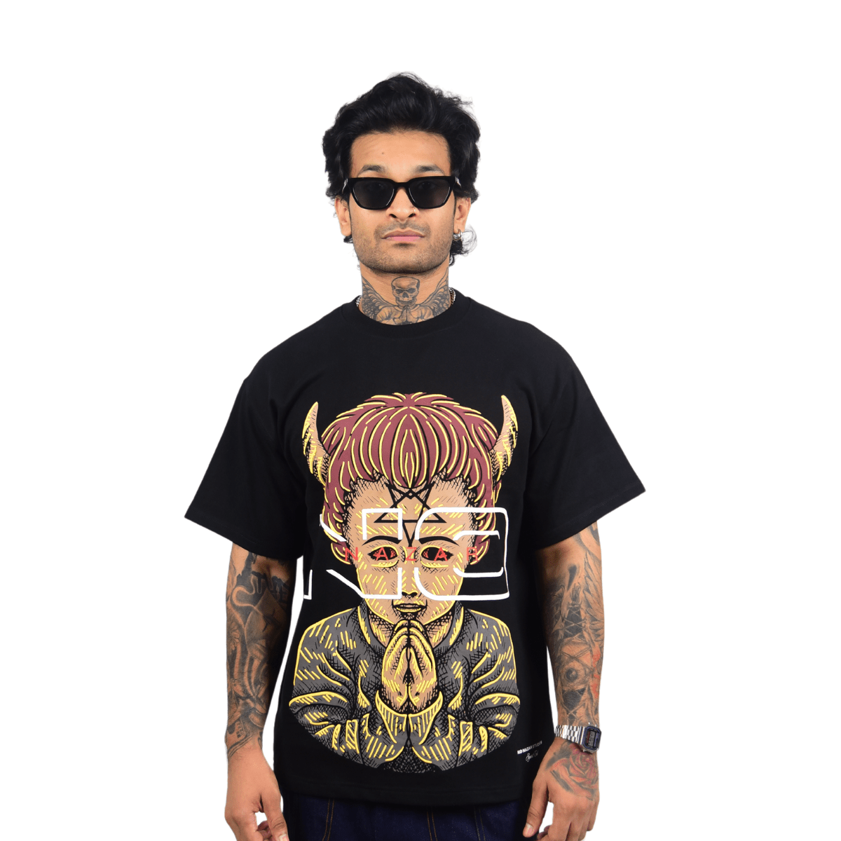 The Fallen Angel Tshirt - Midnight Black | No Nazar at Broadway