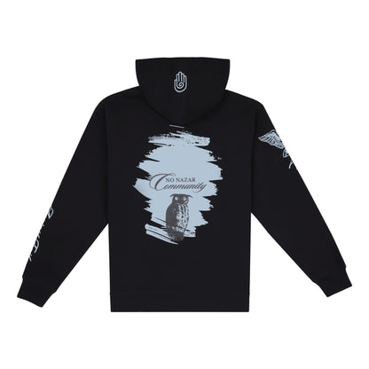 The Twilight Owl Hoodie | Midnight Black | No Nazar at Broadway