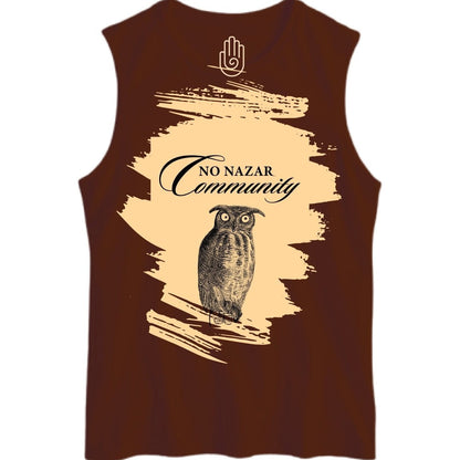 The Velvet Mocha Twilight Owl - Tank Top | No Nazar at Broadway