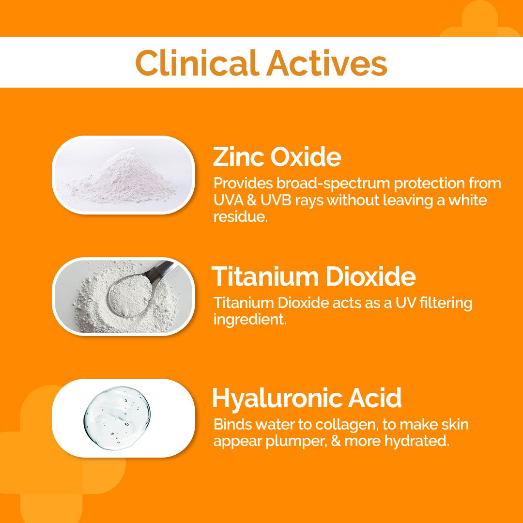 1% Hyaluronic Tinted Sunscreen Gel for Broad Spectrum Protection - 50g