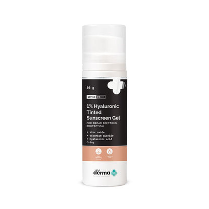1% Hyaluronic Tinted Sunscreen Gel for Broad Spectrum Protection - 50g