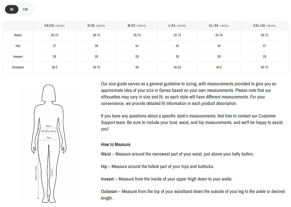 Size Guide