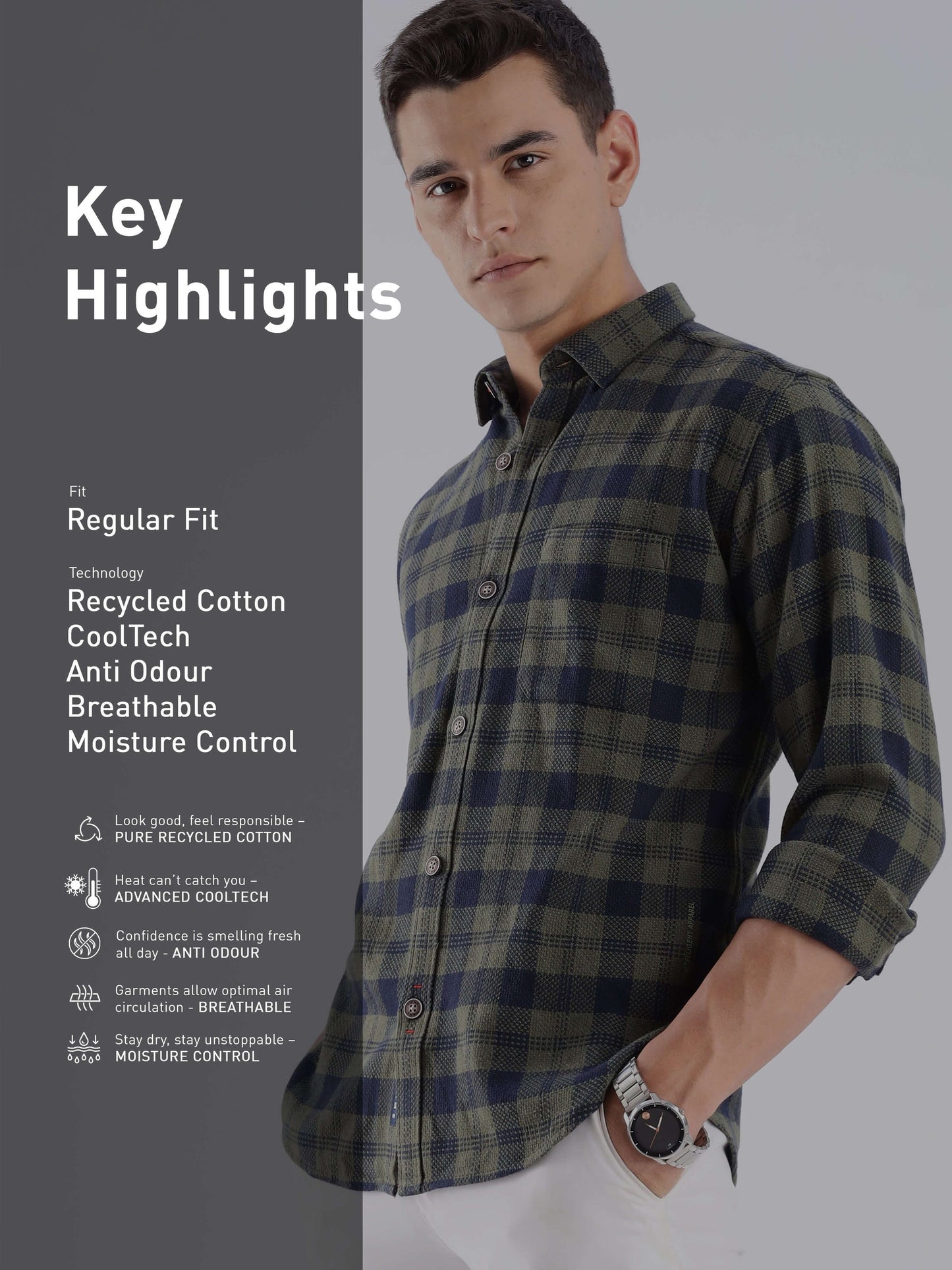 Denmark Shirt |Moisture Control + Anti Odour  OLIVECASTLE