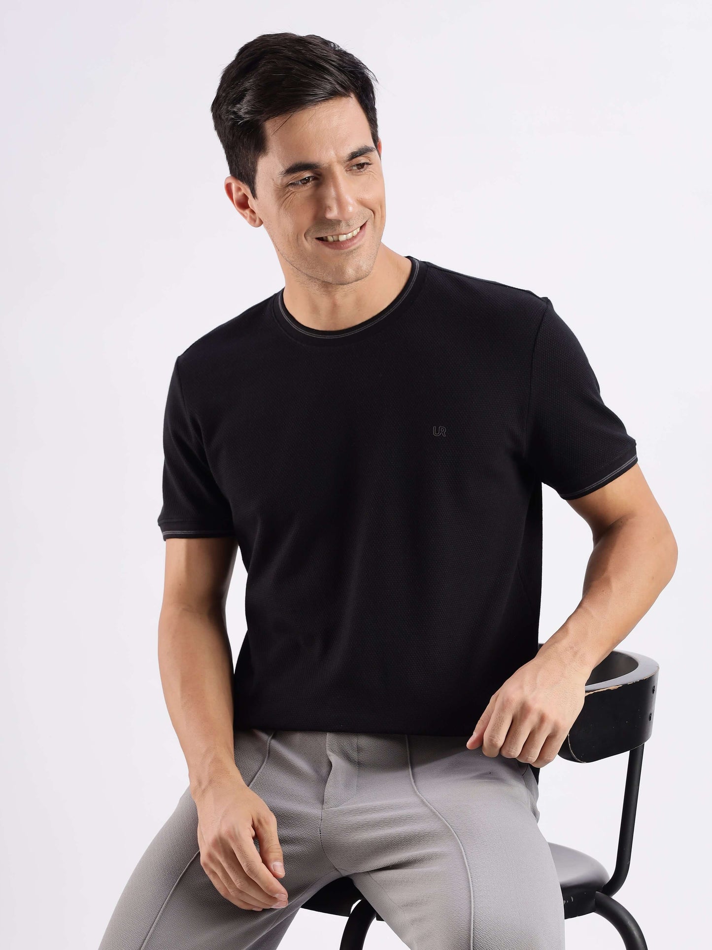 Crew Neck Tshirt |Cool Tech + UV Protectant + Anti Odour  MANDALORIANBLACK