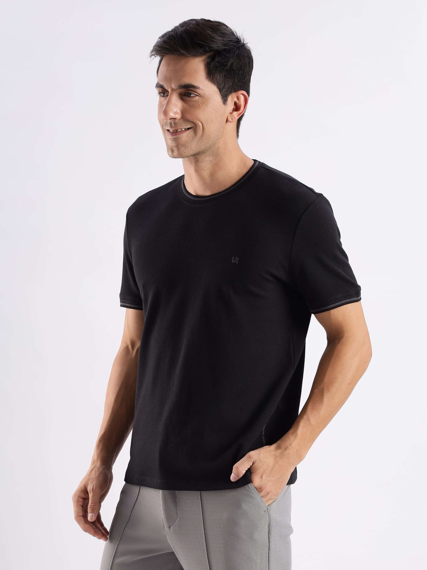 Crew Neck Tshirt |Cool Tech + UV Protectant + Anti Odour  MANDALORIANBLACK