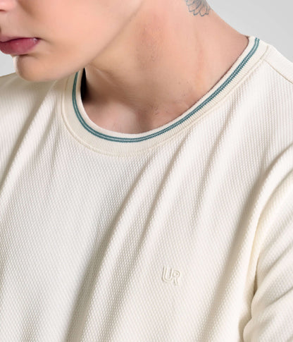 Crew Neck Tshirt |Cool Tech + UV Protectant + Anti Odour  PEARLOFFWHITE