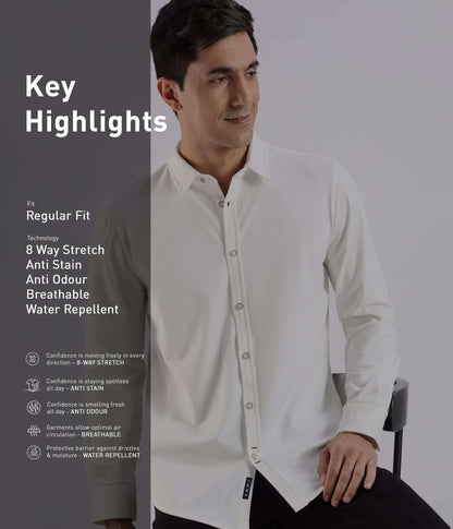 Shirt | Anti Stain Anti Odor Water Repellent   WHITEWILLOW