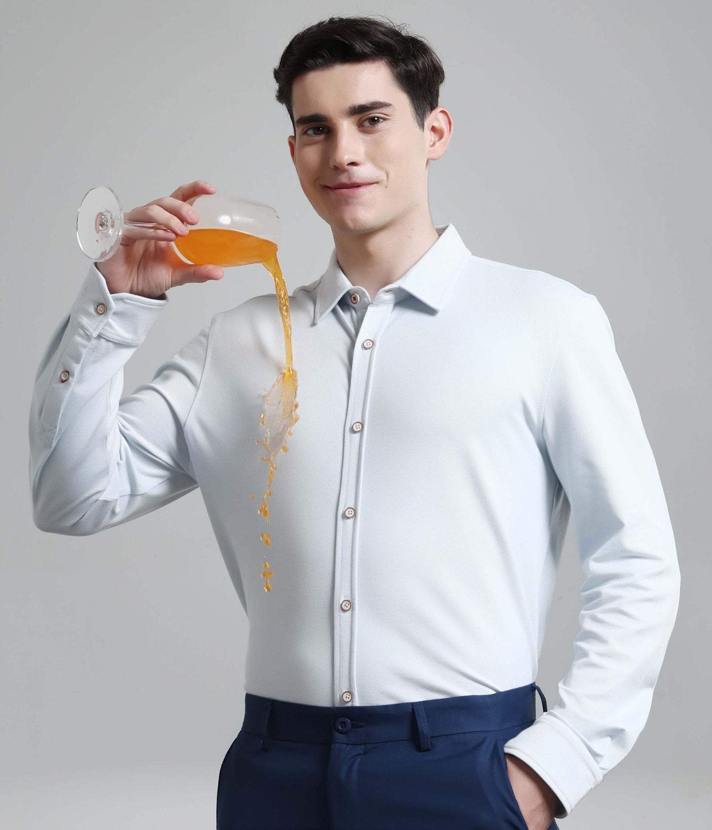 Shirt | Anti Stain Anti Odor Water Repellent   ETHEREALBLUE